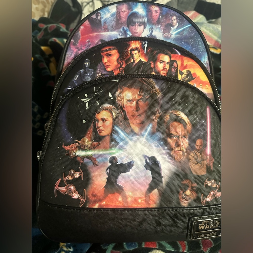 Loungefly Star Wars triple zip Prequels Backpack